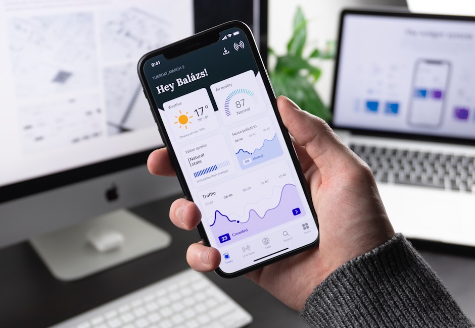 Person using a banking app on a smartphone